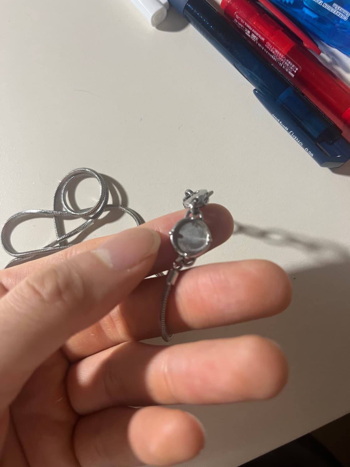 디젤 목걸이  디젤 Dx1342 스테인리스 스틸 팬던트 네클리스 실버 상품이미지3