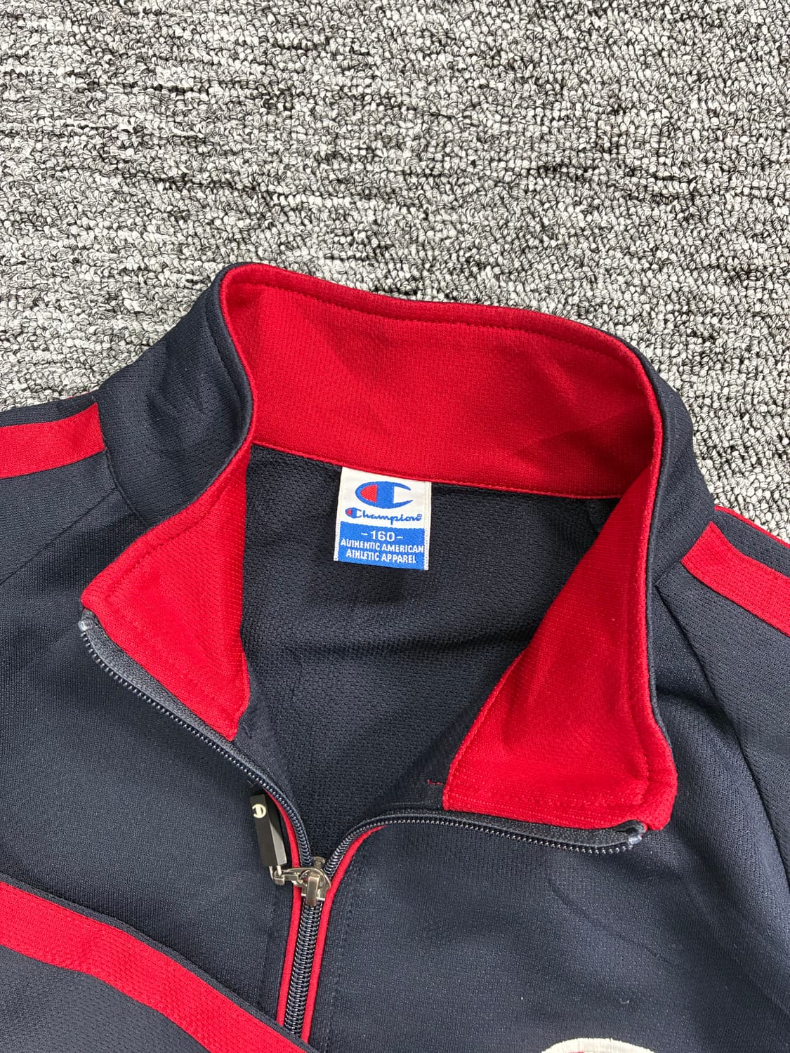 챔피온 빅로고 레드 네이비 트랙탑 져지 160 상품이미지5