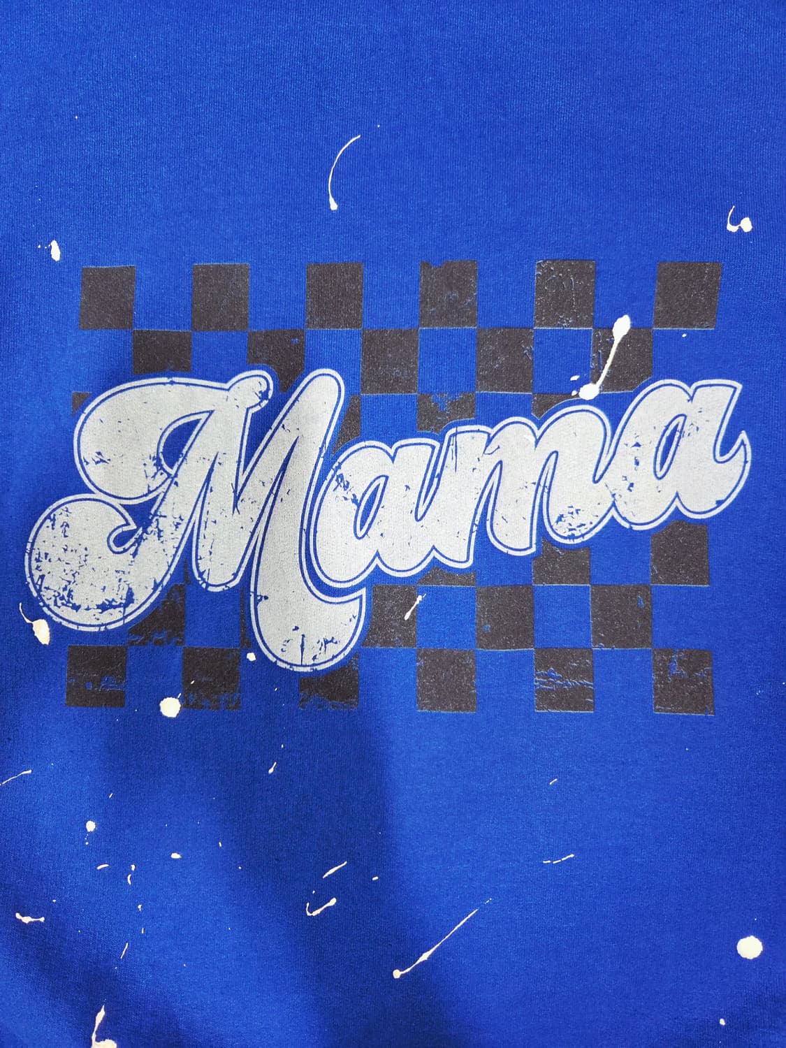 핸드워크 로얄 블루 페인팅 맨투맨 티셔츠 상품이미지7