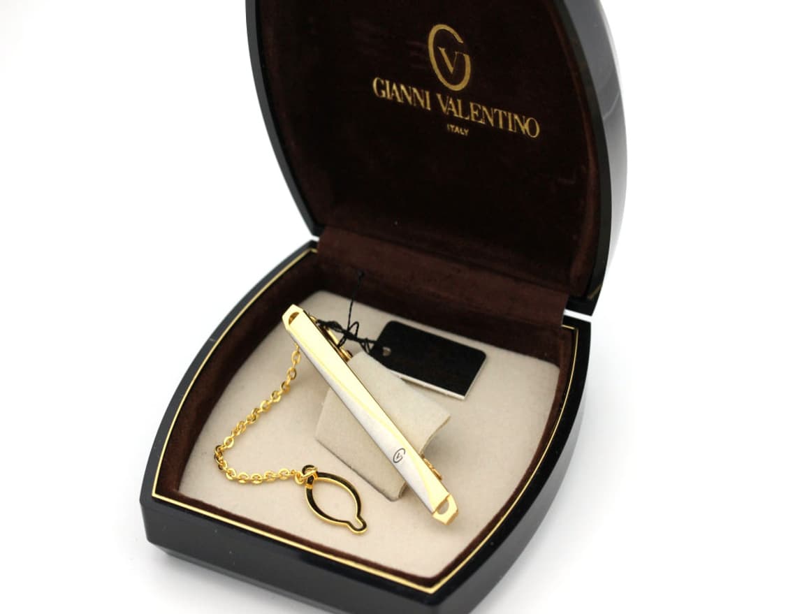 지아니 발렌티노 미사용 S등급 5.2cm 남자 명품 넥타이핀 상품이미지1