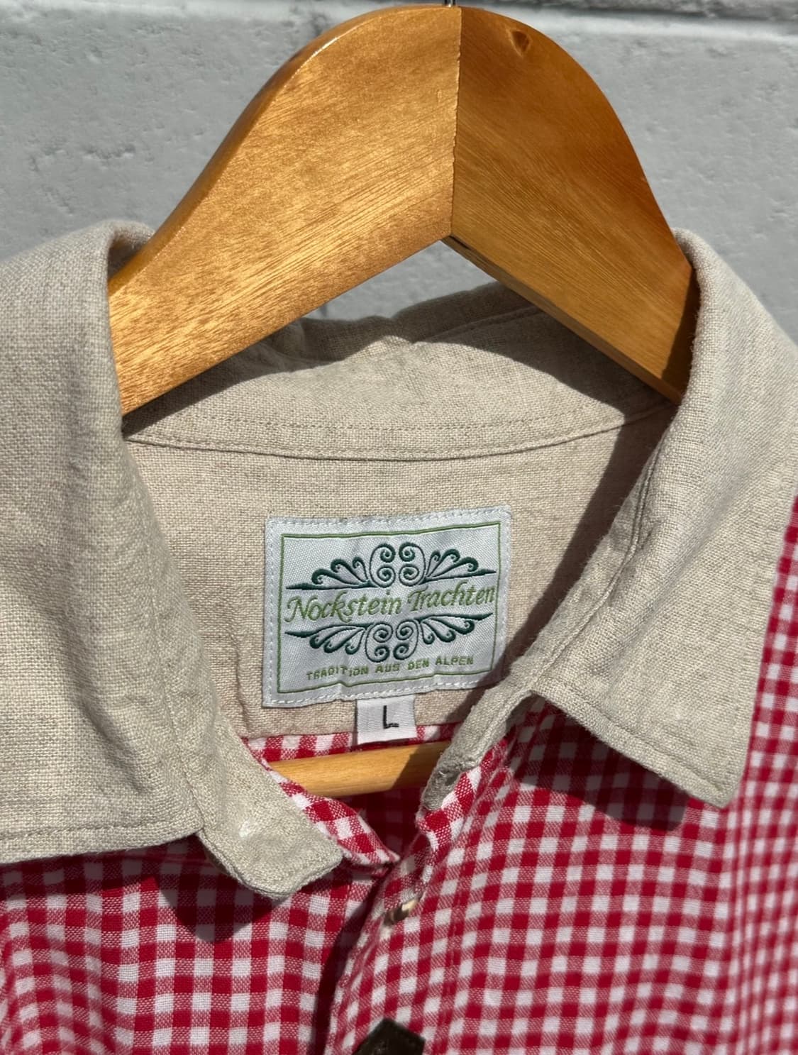 트라흐텐 레드 깅엄 체크 셔츠 상품이미지7