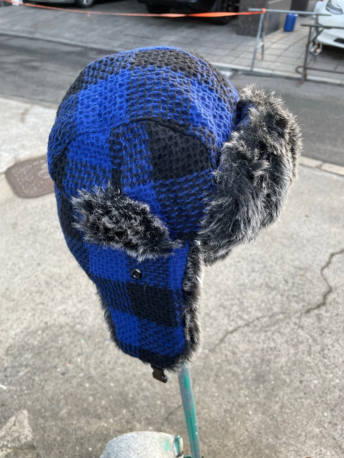 (빈티지)버팔로체크 퍼 트루퍼 햇 상품이미지4