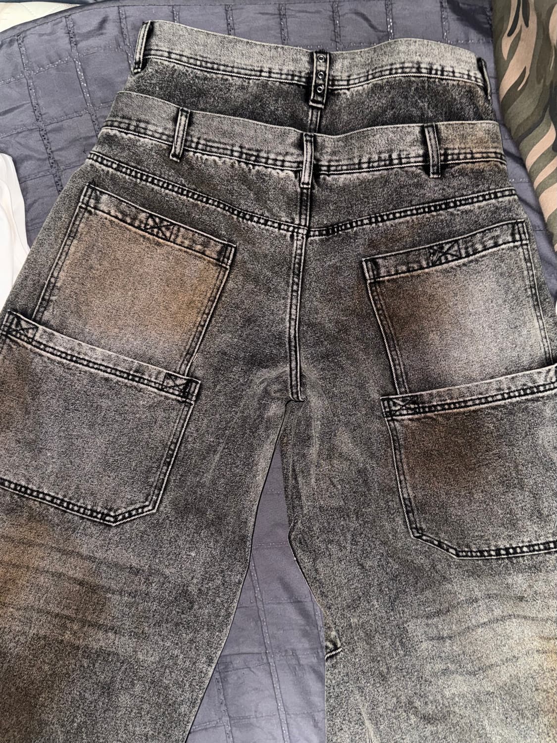 Double Waist Washed Jeans 상품이미지2