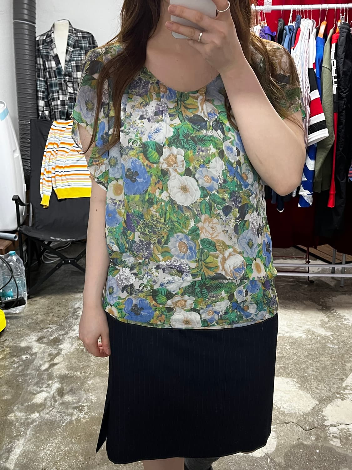 (새상품) Flower blouse 블라우스  상품이미지1