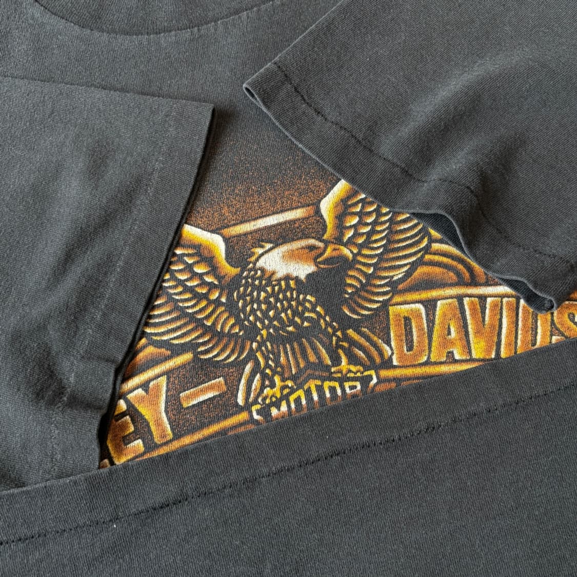 95년 미국 생산 할리데이비슨 블랙 반팔 티셔츠 싱글스티치 상품이미지10