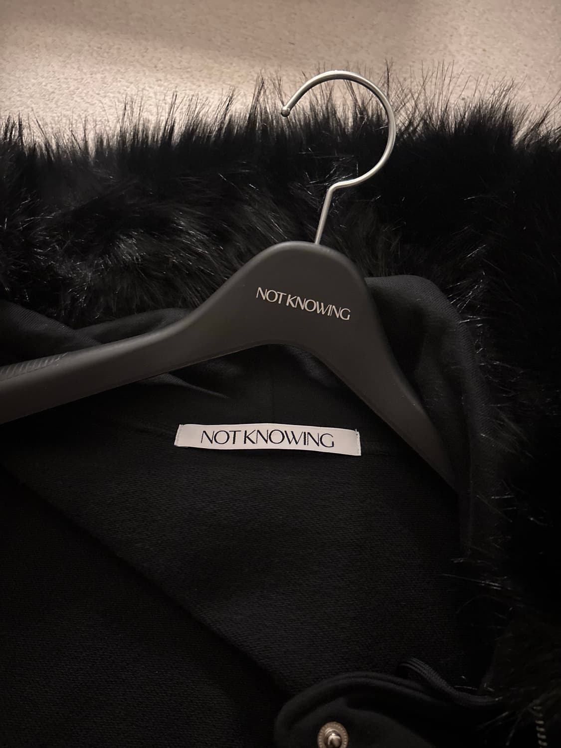 낫노잉 라이더 퍼 후드 집업 블랙 S 상품이미지2