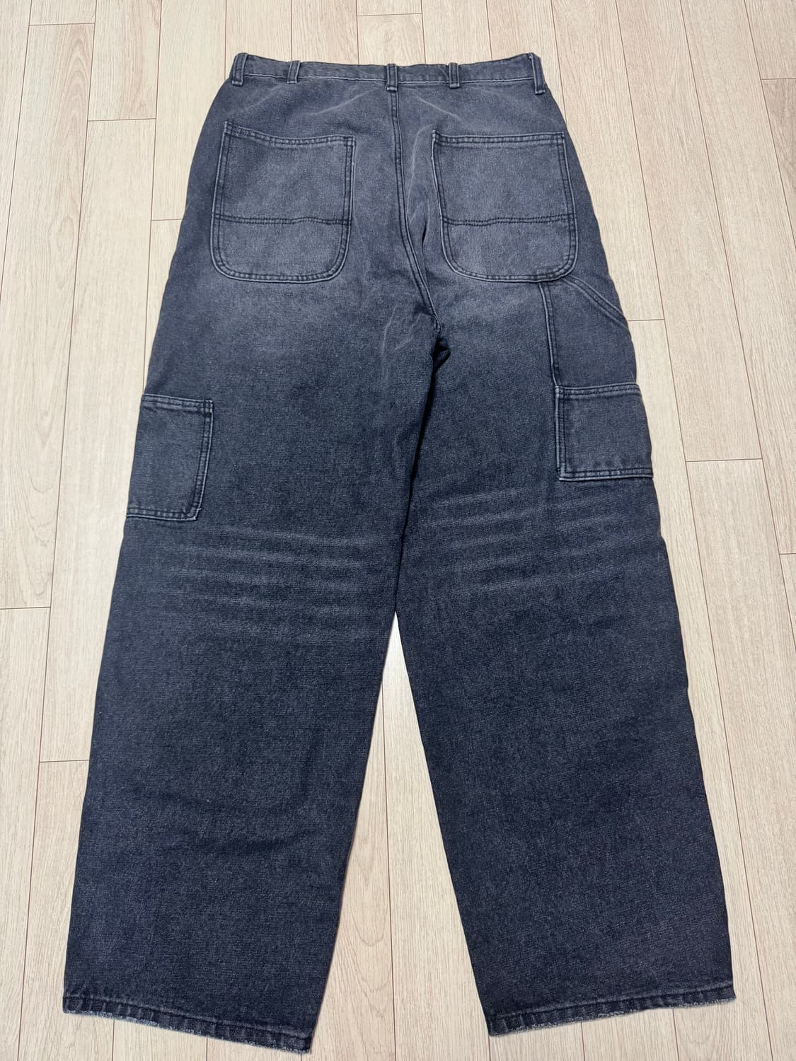 흑청 더블니 팬츠 상품이미지1