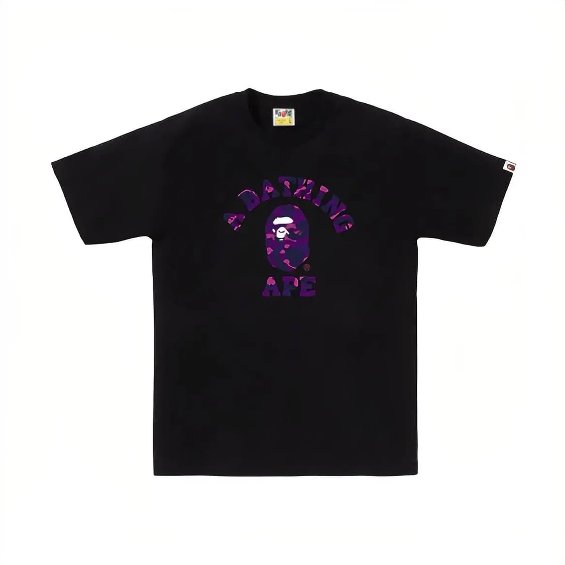 베이프(BAPE) 카모 컬리지 티셔츠 퍼플 상품이미지1