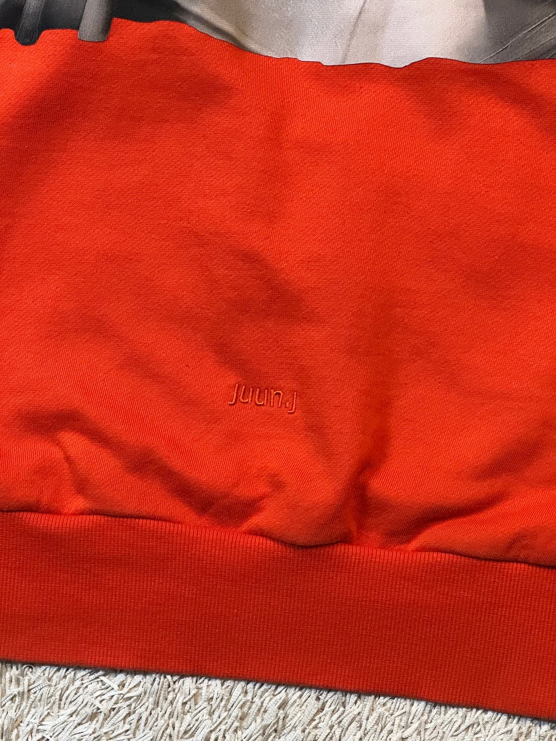 18SS 준지 JUUN.J 백프린팅 오버핏 맨투맨 오렌지 상품이미지4