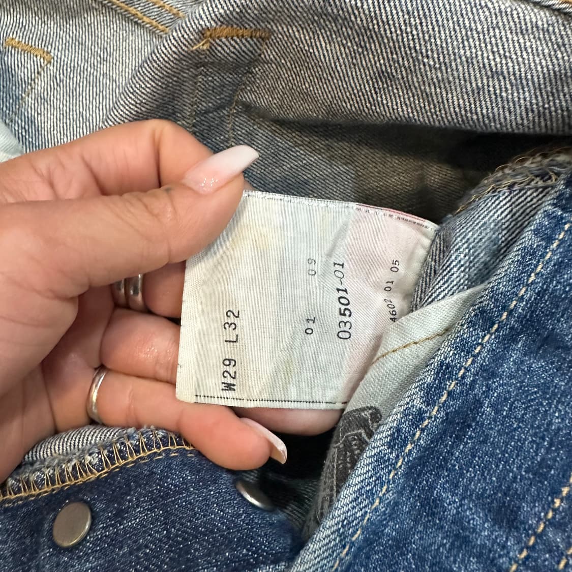리바이스501 오리지널 페이딩 데님 팬츠(29) 상품이미지4