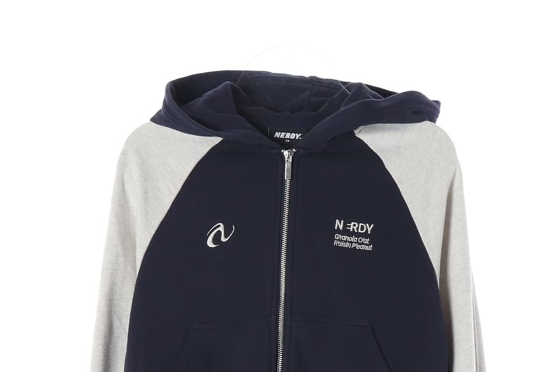 NERDY 투톤 크롭 후드 집업 XS 상품이미지3