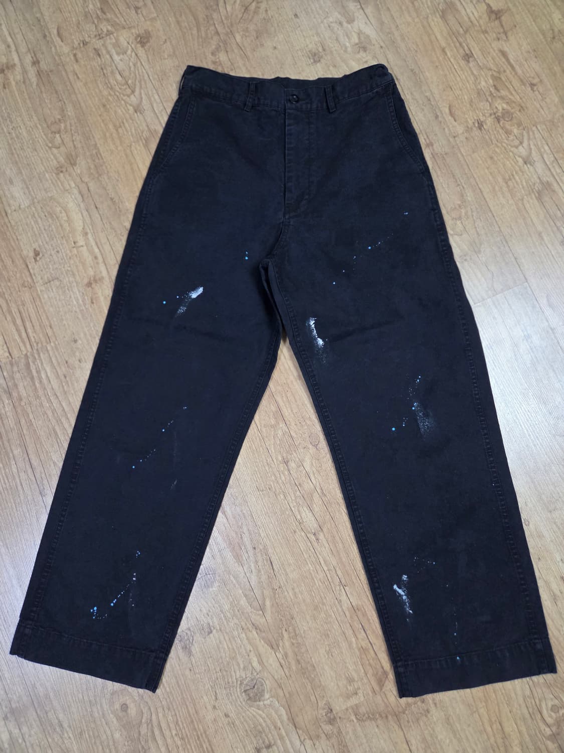 브라운야드 25fw 페인티드 팬츠 블랙3사이즈 상품이미지1