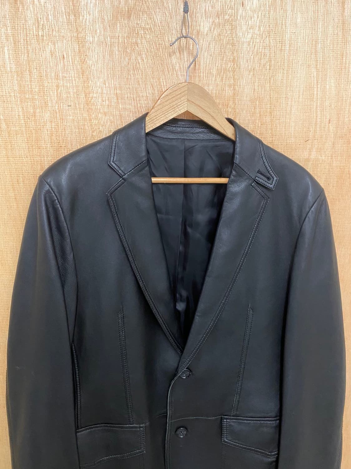 VTG sport lapel leather blazer jacket 상품이미지3