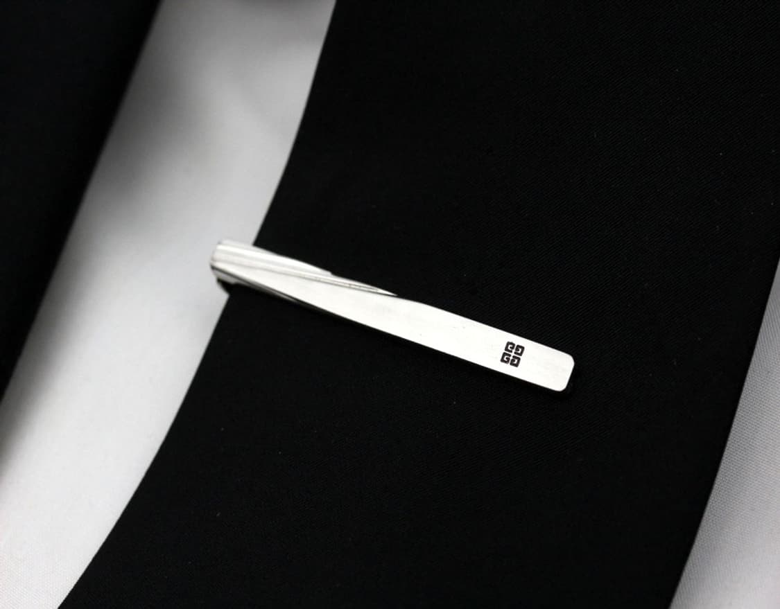 지방시 A-등급 5.1cm 실버925 은 남자 명품 넥타이핀 상품이미지7