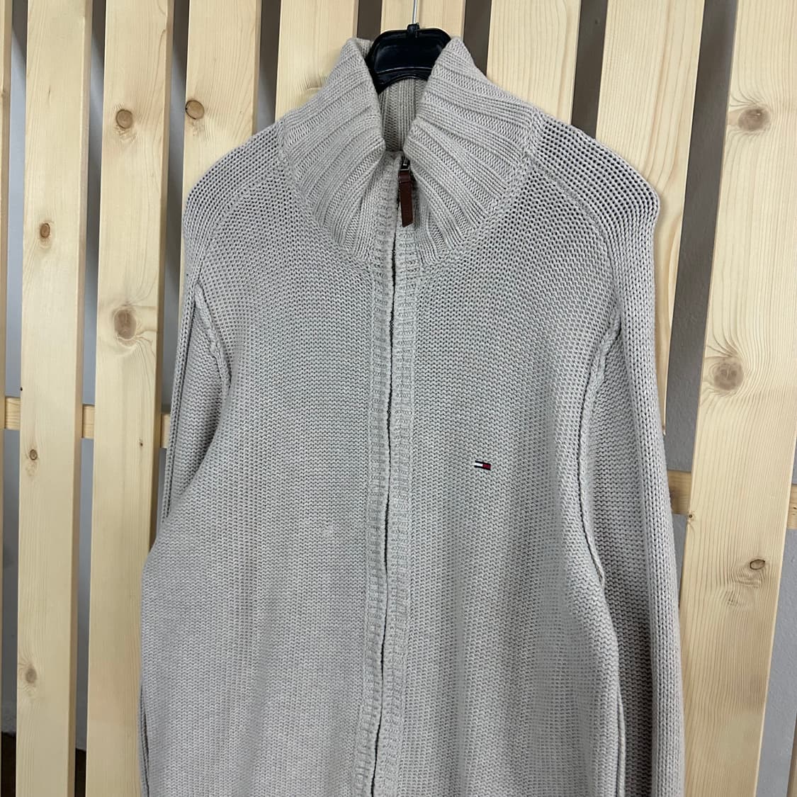 (XL) 타미힐피거 베이지 니트 집업 상품이미지4