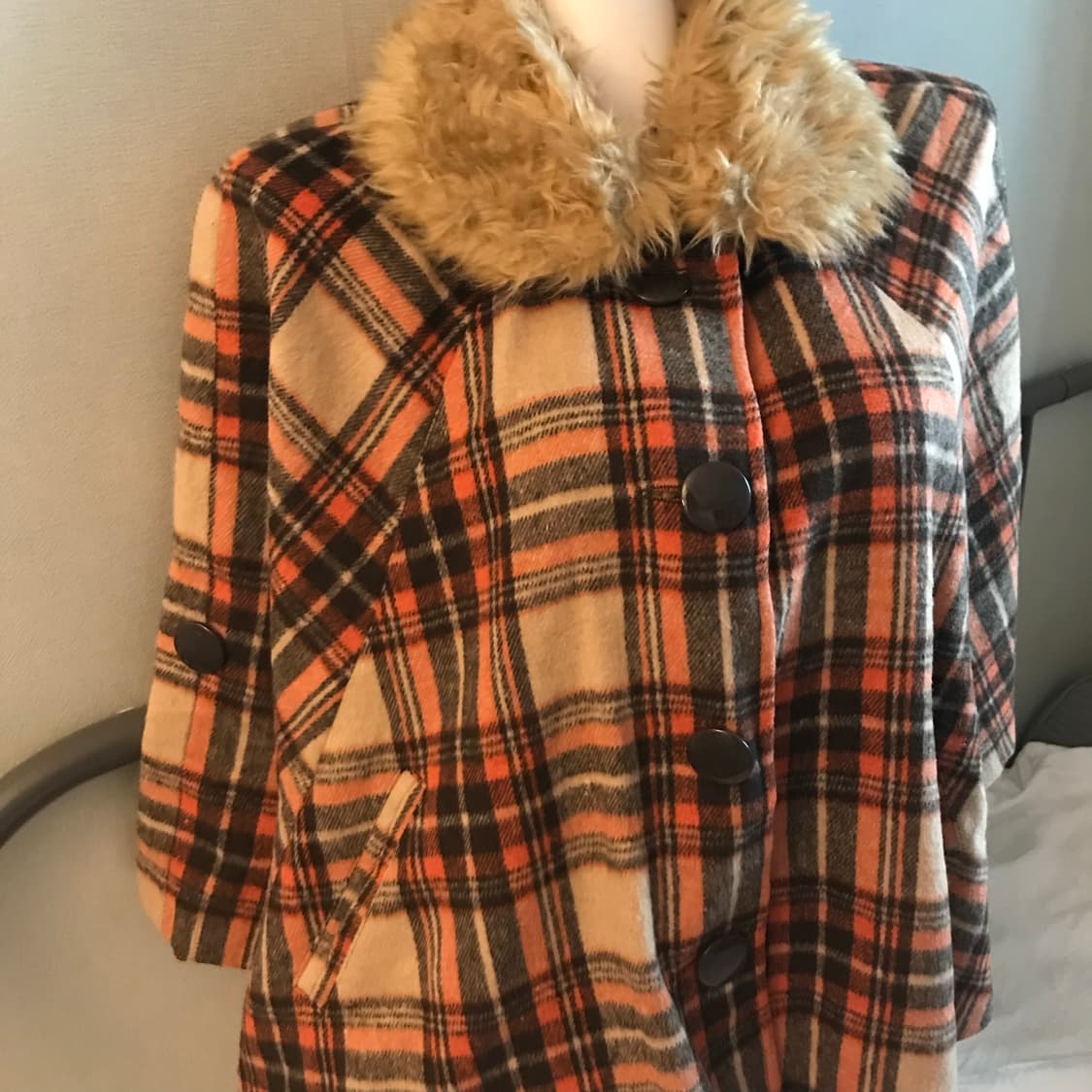 Cornflake 라떼갸루 모리걸 미소녀 퍼 케이프 판초 상품이미지2