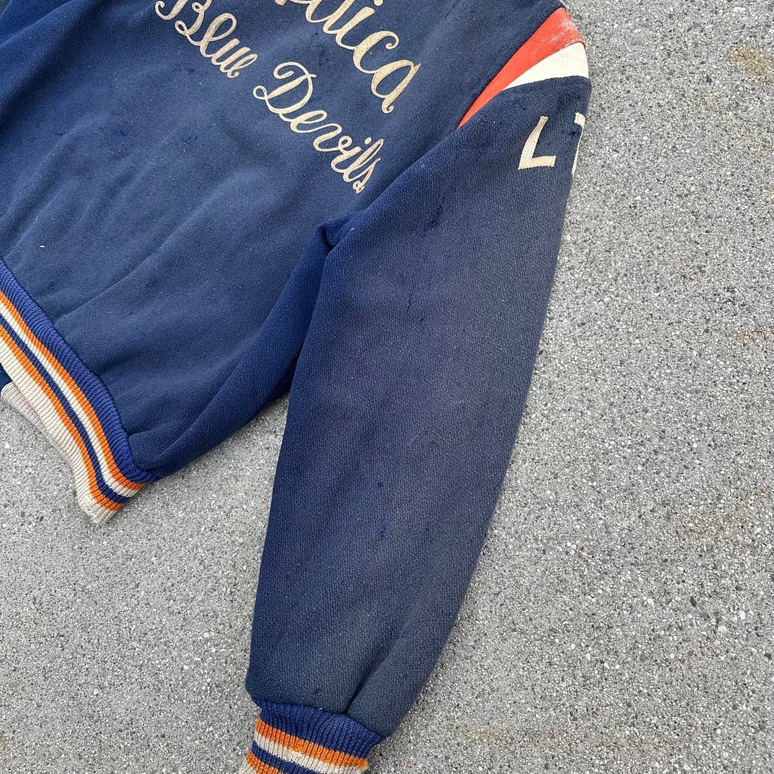 50s USA 빈티지 선페이딩 울 바시티 자켓 상품이미지2