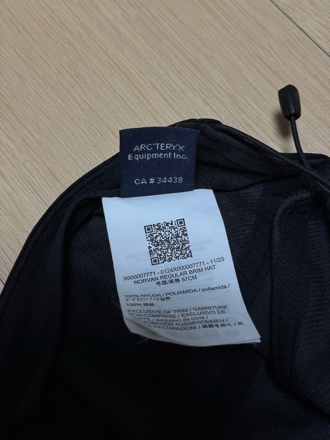 [S/M] 아크테릭스 노반 레귤러 브림 햇 블랙 상품이미지5