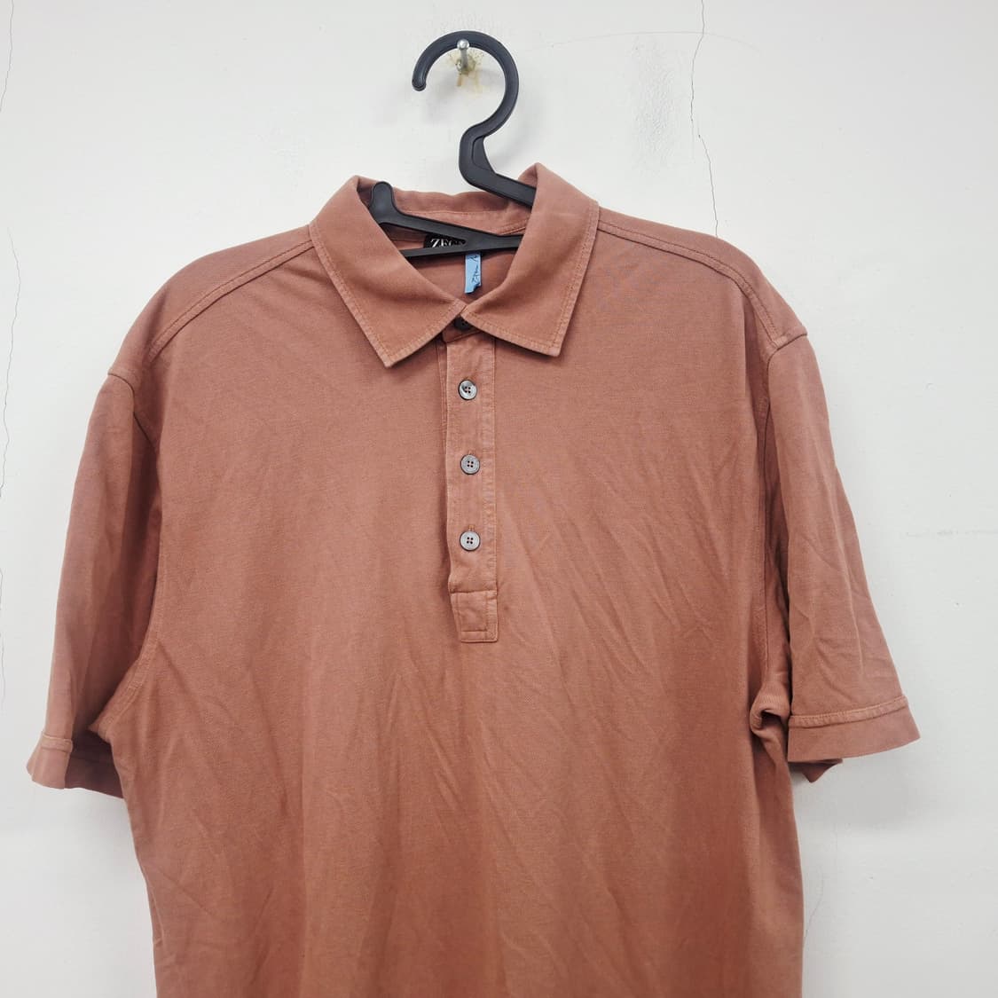 제냐 신형 라이트 버건디 코튼 실크 폴로 반팔 티셔츠 50 상품이미지3