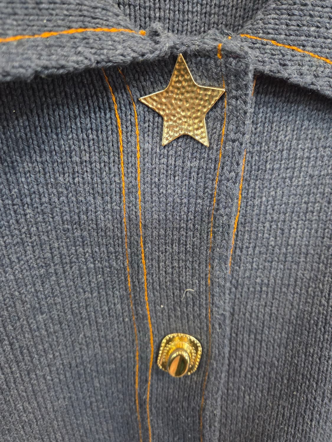 자라 여성 웨스턴 스냅버튼 스티치 니트 자켓 L 상품이미지5