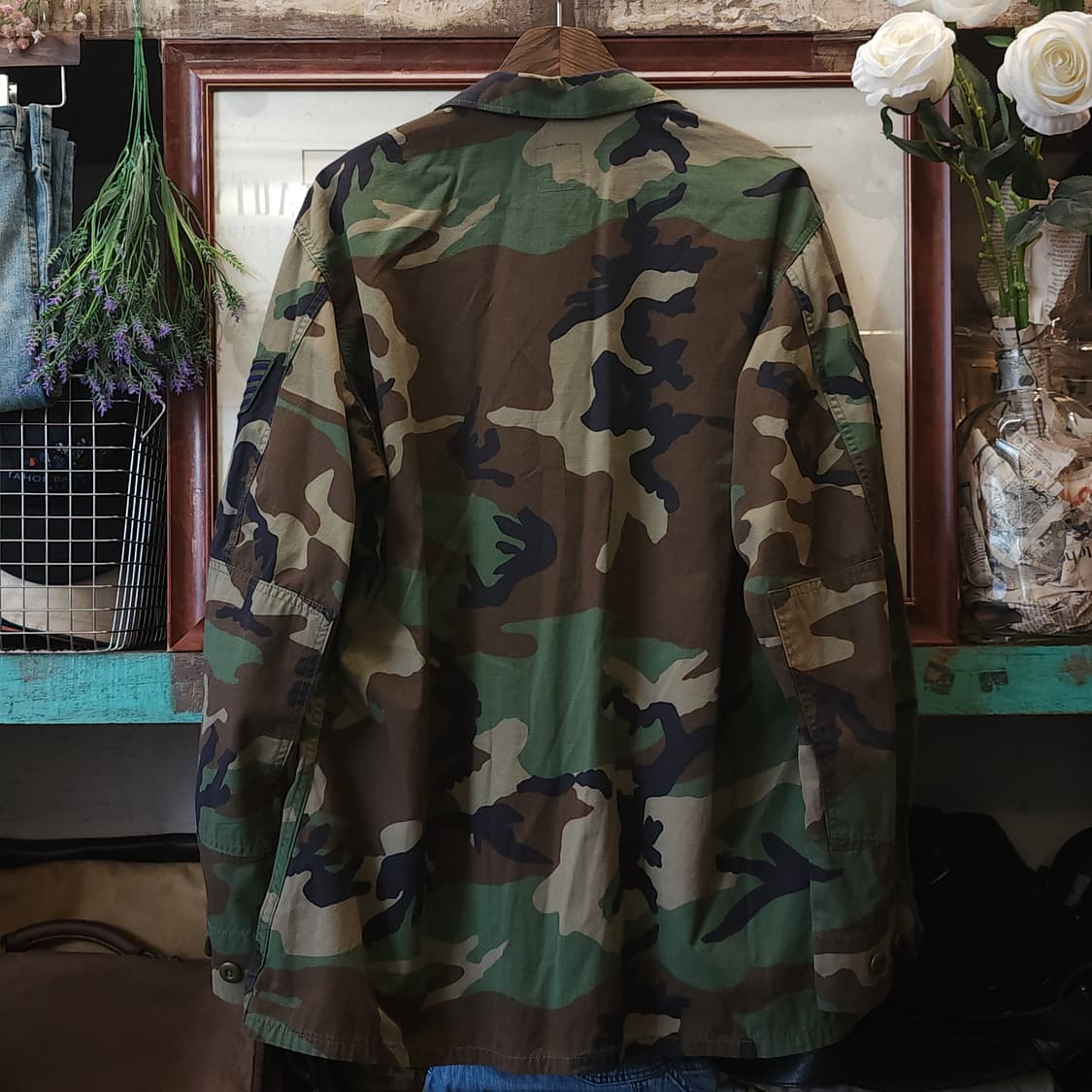 90s 미군 우드랜드 카모셔츠 BDU 라지 레귤러 상품이미지4