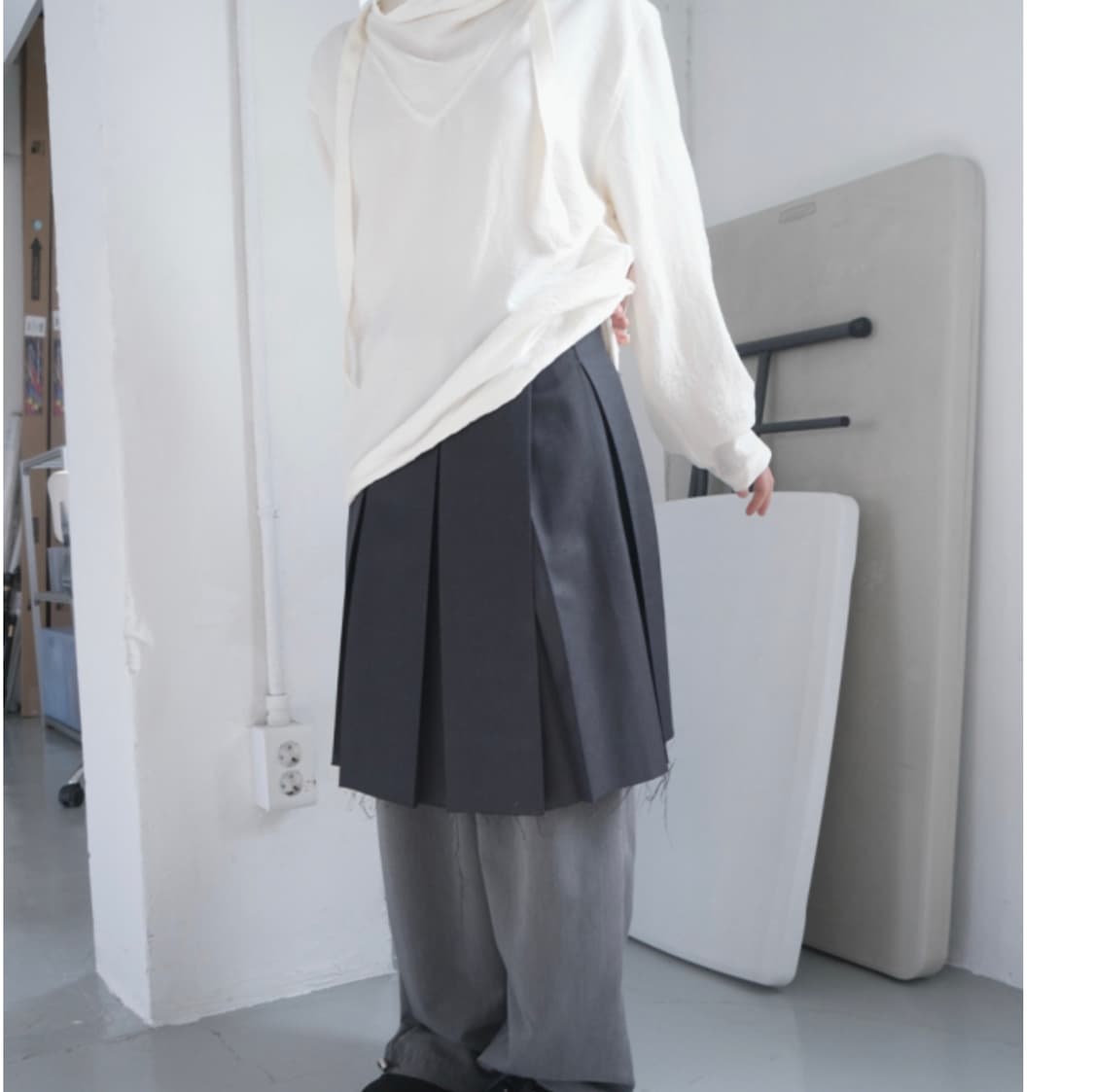 Rough pleats wrap skirt 상품이미지2