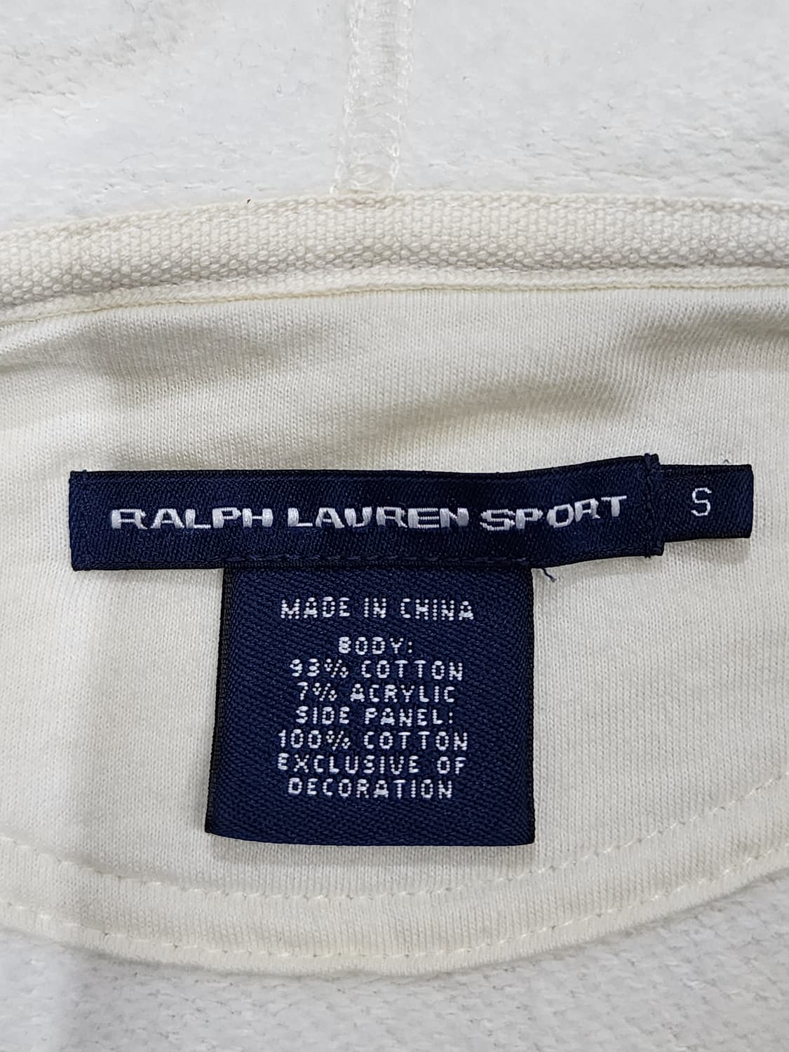 폴로 랄프로렌 스포츠 스펠아웃 후드집업 아이보리 S 상품이미지5
