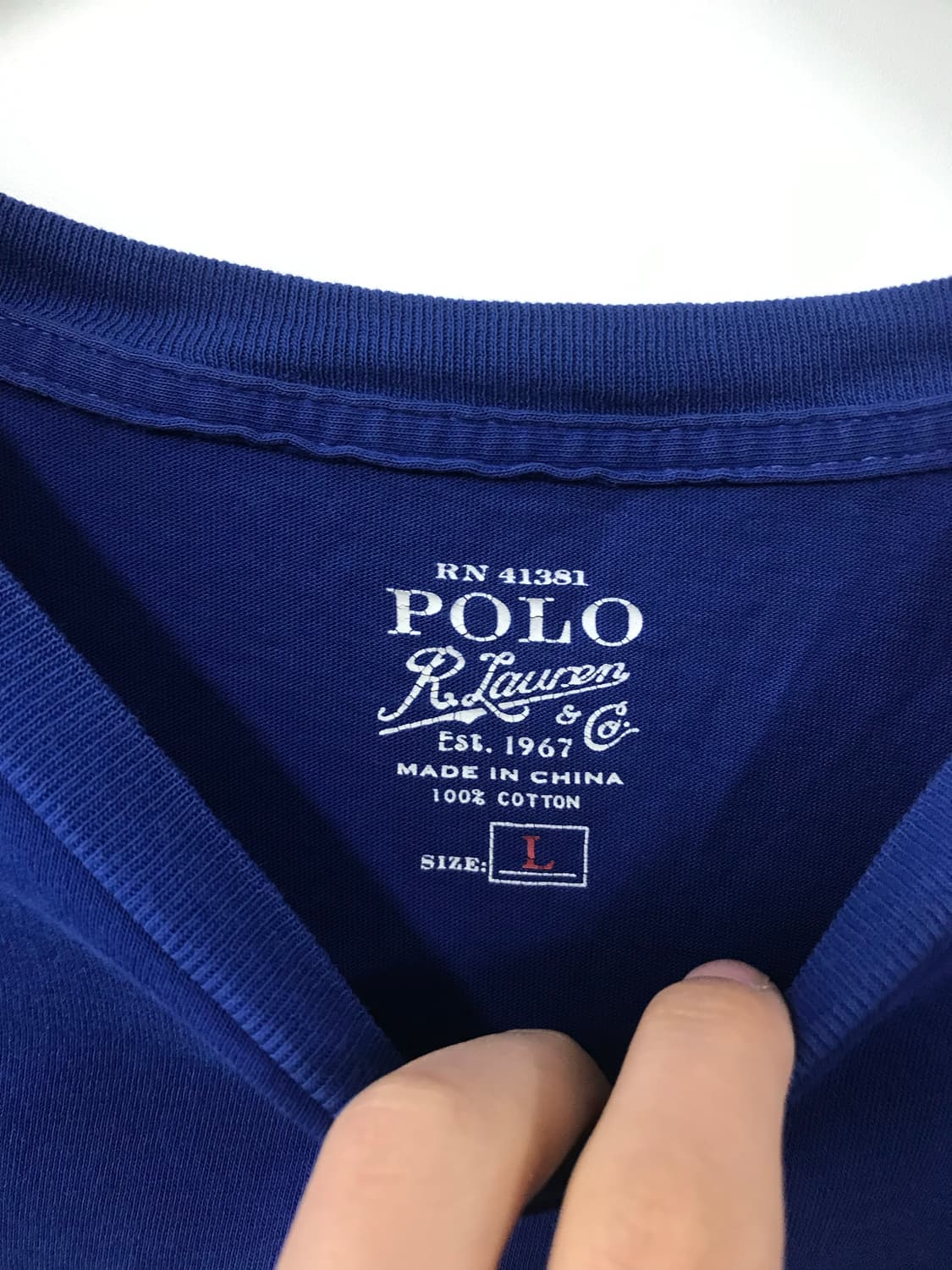 폴로 랄프로렌 빅로고 네이비 반팔 티셔츠 상품이미지4