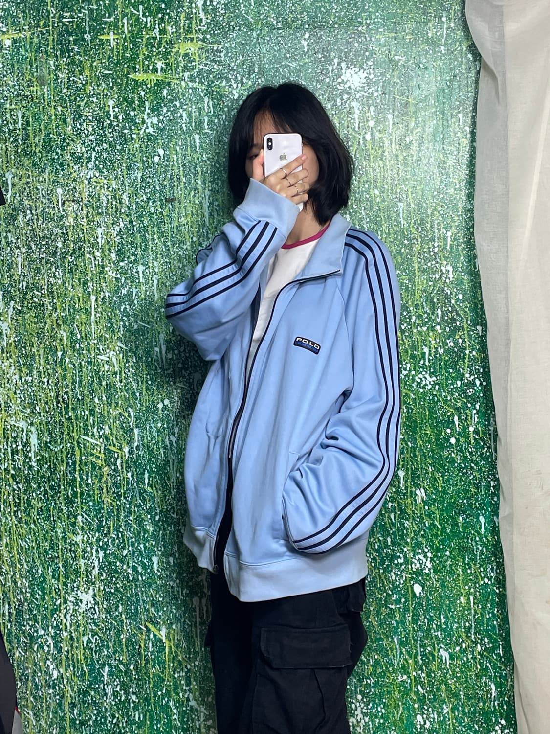 극희귀 90s 폴로 스포츠 스카이블루 하늘색 져지 2XL 상품이미지3