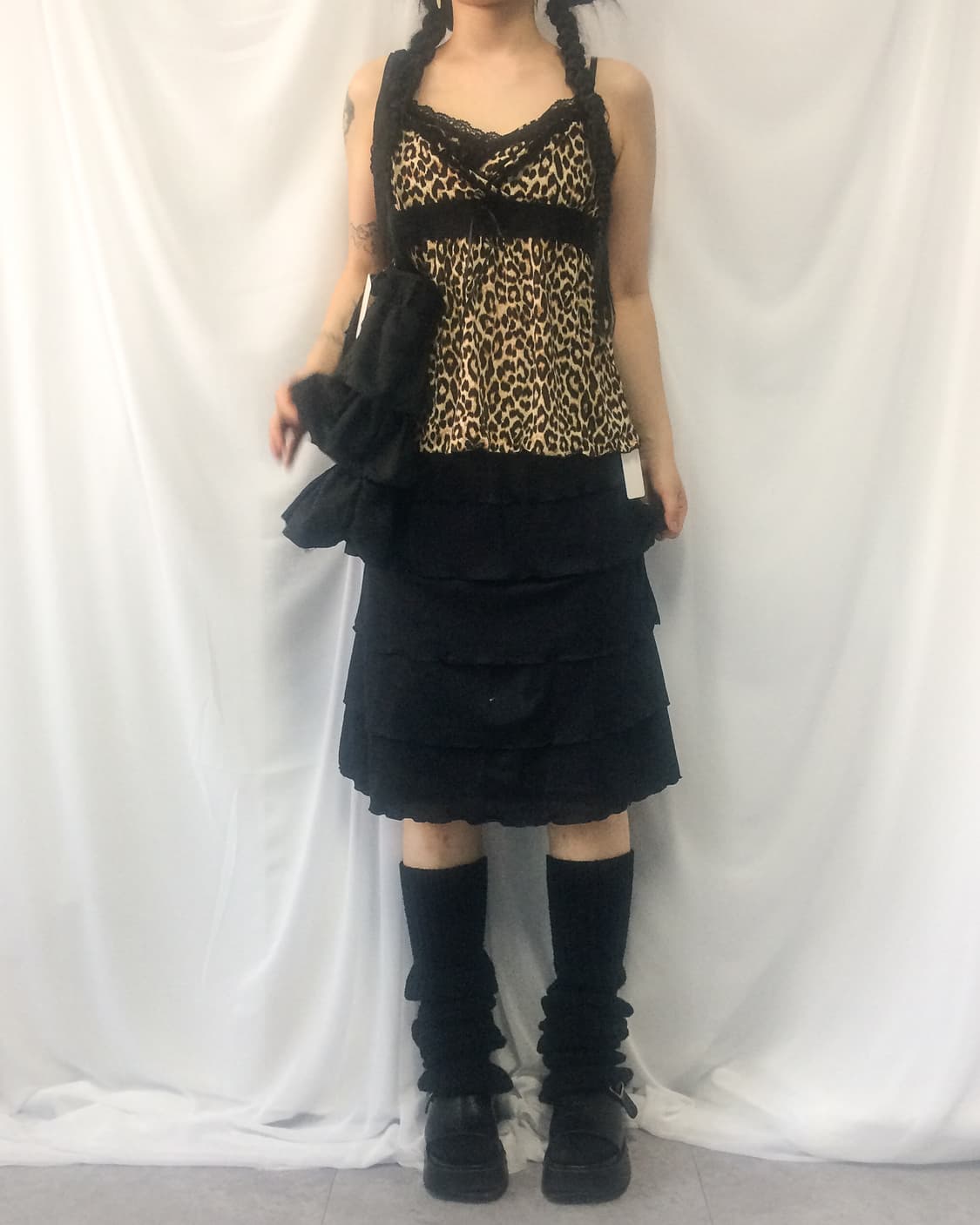 Leopard pattern lace sleeveless 상품이미지7