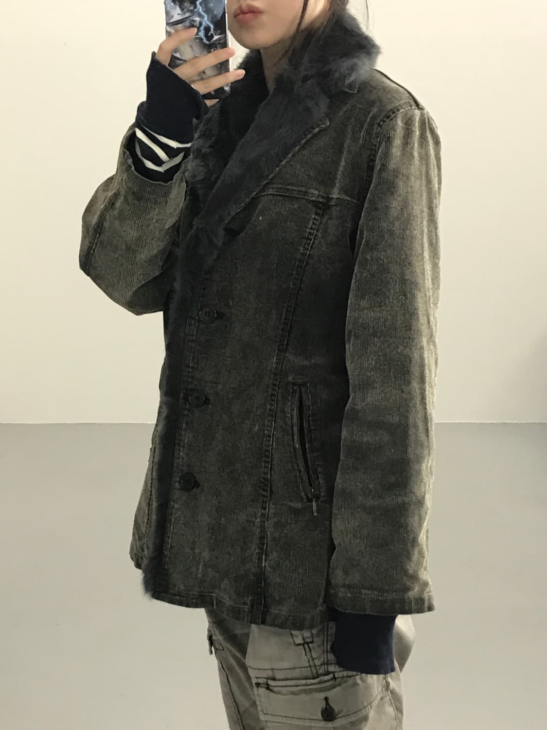 일본빈티지 Freije 퍼 디테일 무스탕 상품이미지3