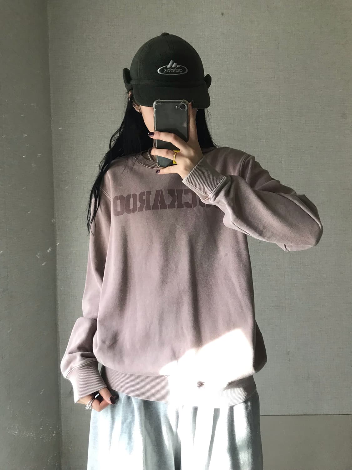 버카루 워시드 빅로고 맨투맨 상품이미지3