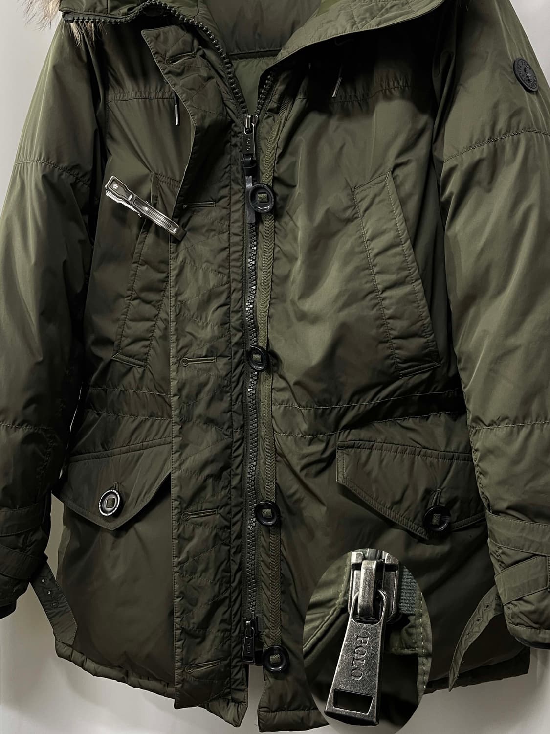 폴로 랄프로렌 올리브 유틸리티 쿠키패치 다운파카 자켓 상품이미지6