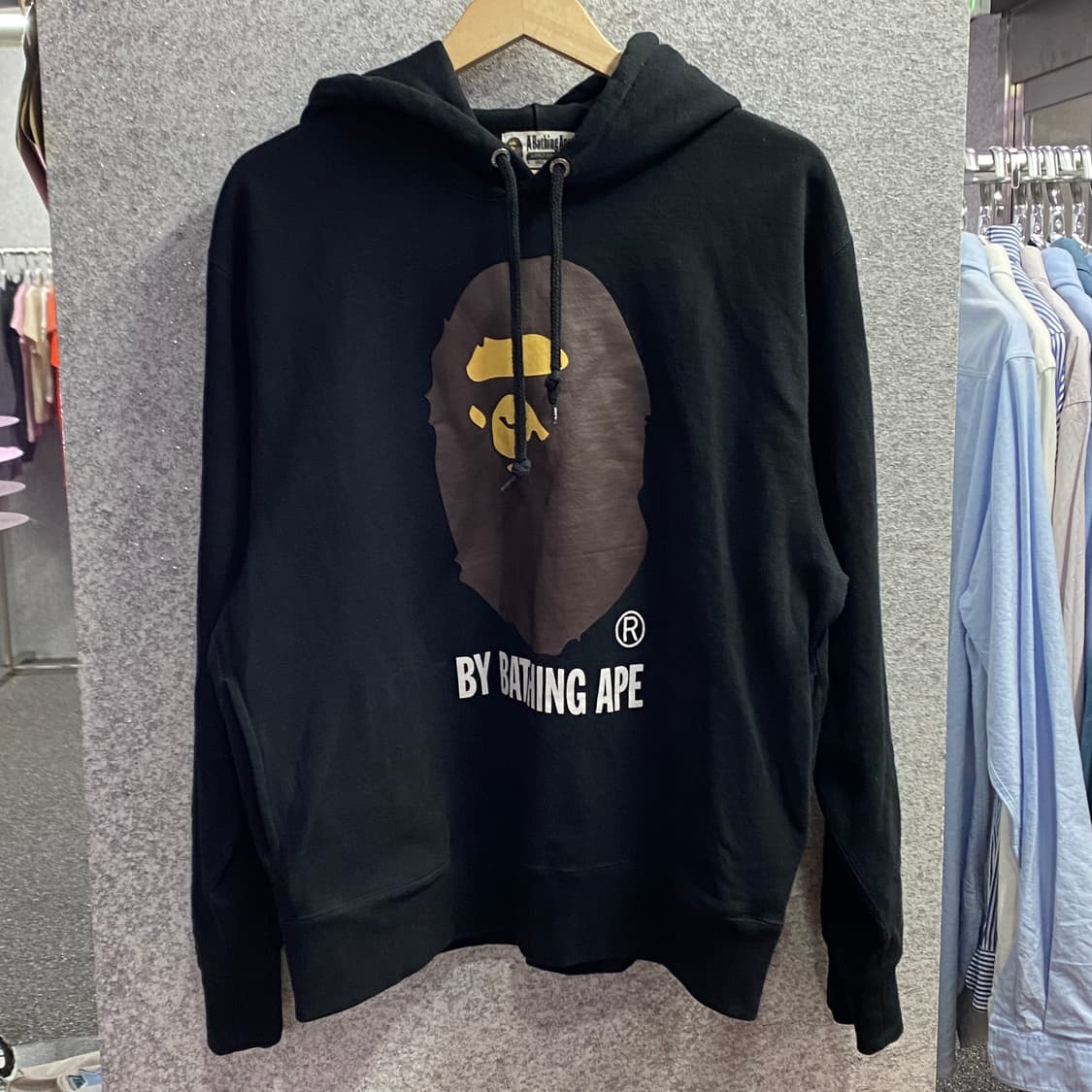 베이프 브라운빅로고 블랙 후드티 B3465 상품이미지2