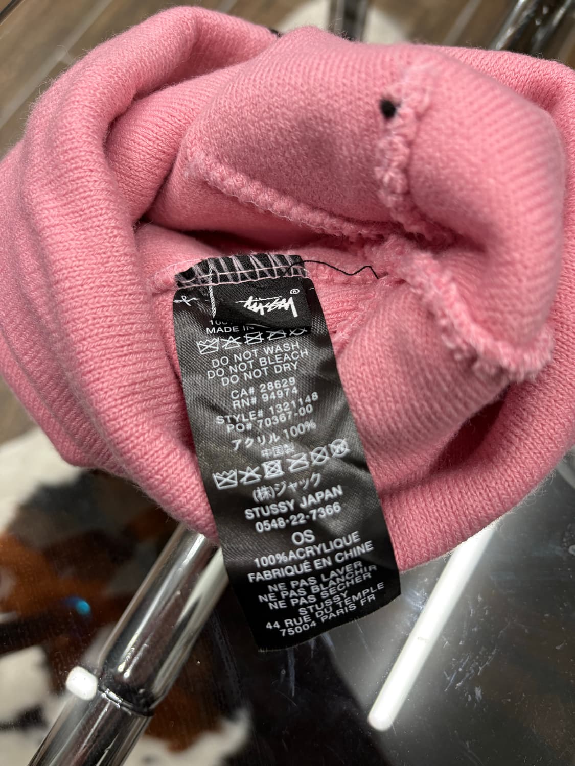 스투시 스월 S 커프 비니 핑크색 상품이미지2