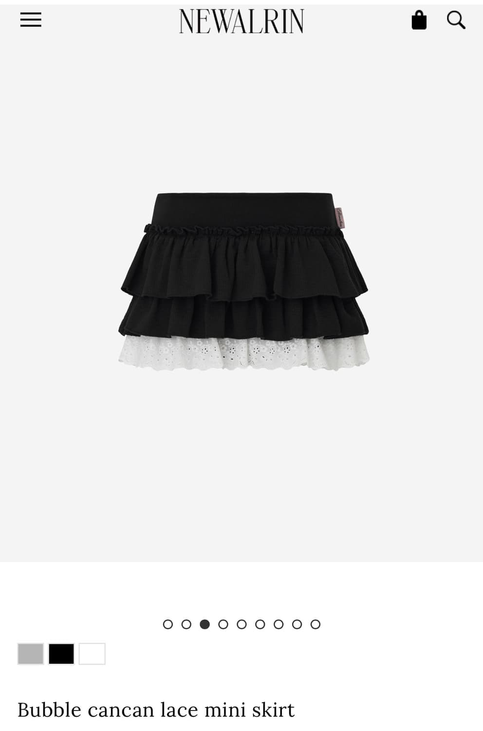뉴얼린 bubble cancan lace mini skirt 블랙 s 상품이미지2