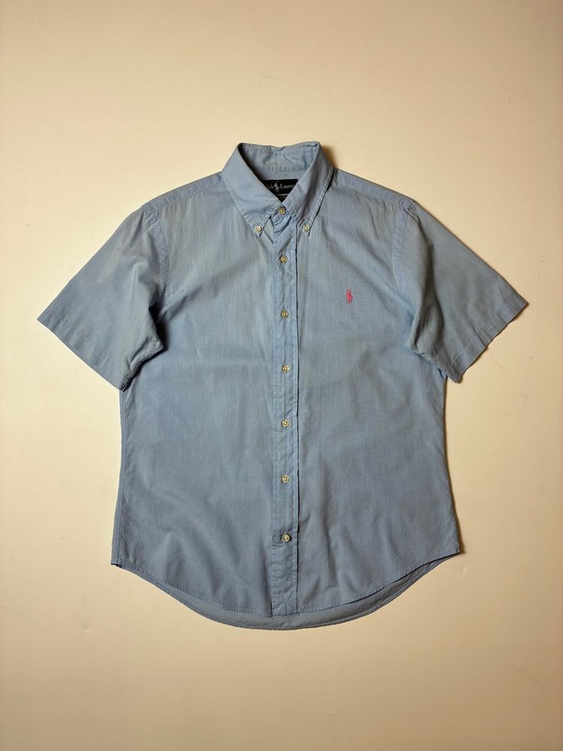 폴로 랄프로렌 00's 핑크 로고 자수 반팔 셔츠 PN9106 상품이미지1