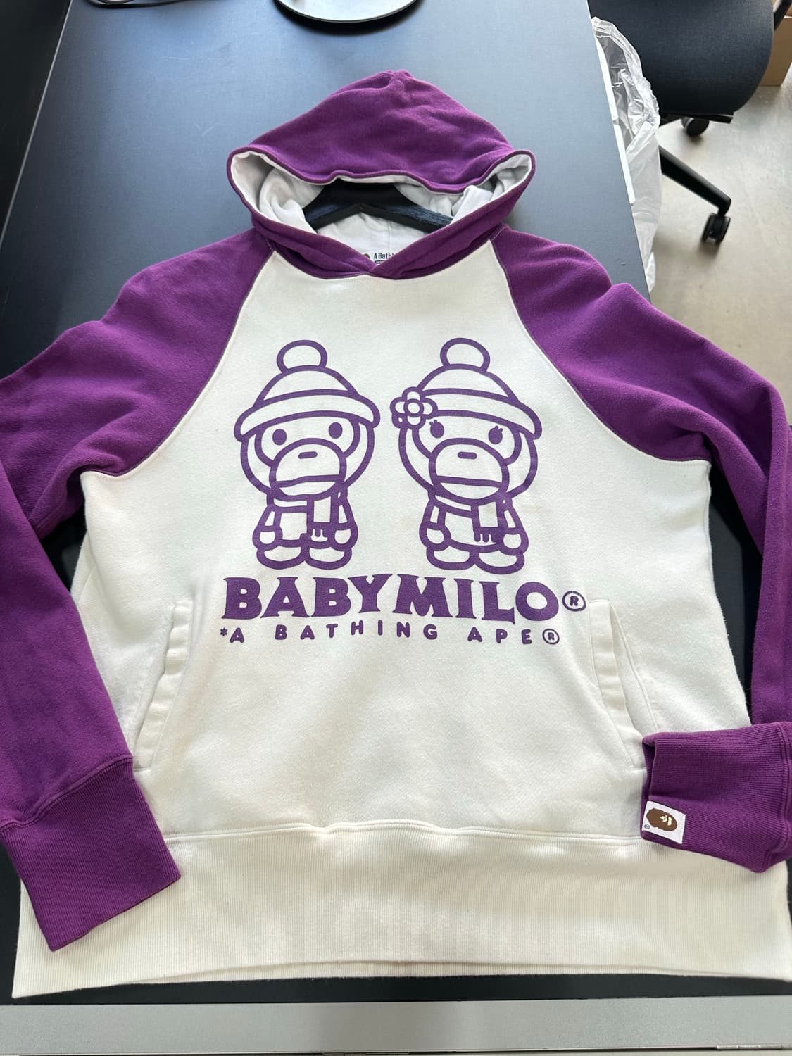 베이프 베이비마일로 레글런 후드티 상품이미지4