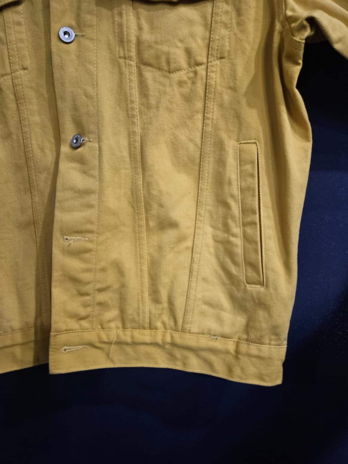 ATTENTION 옐로우 남성 세미오버핏 95~100 데님자켓 상품이미지6