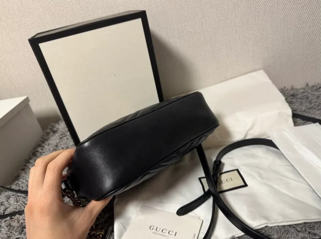 [100%정품!!!]구찌 마틀라세 숄더백 스몰 블랙 상품이미지4