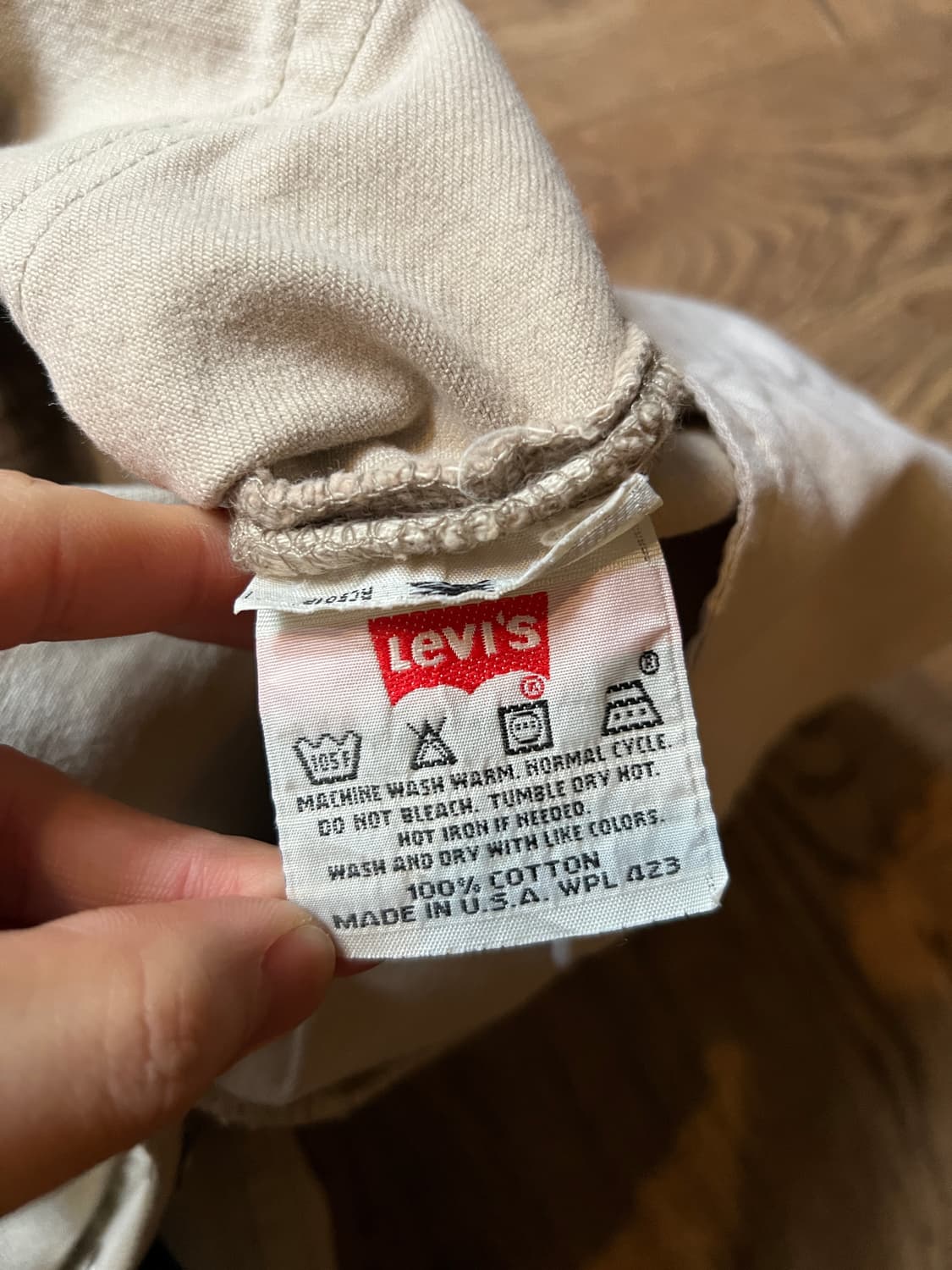 [38]90's 리바이스 501 Made in USA 베이지 데님 팬츠 상품이미지6