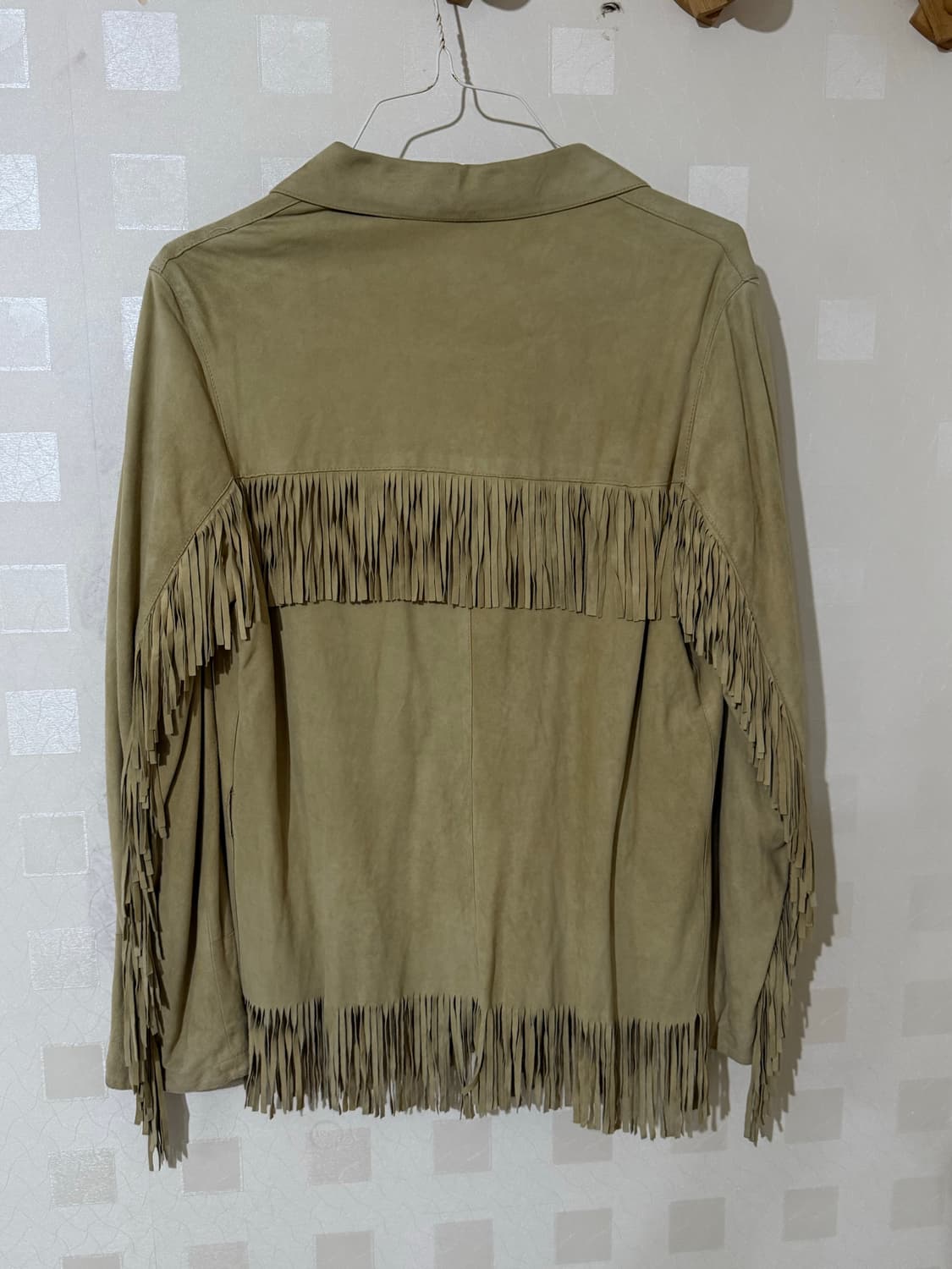 SANTACROCE 3 버튼  프린즈레더 자켓 상품이미지3