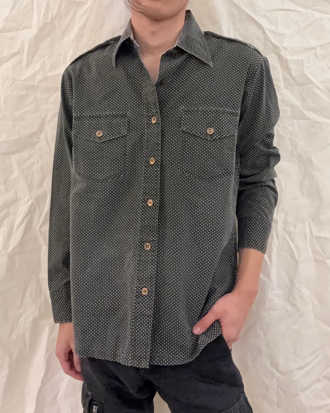 Alexander’s 블랙 도트 셔츠 상품이미지5