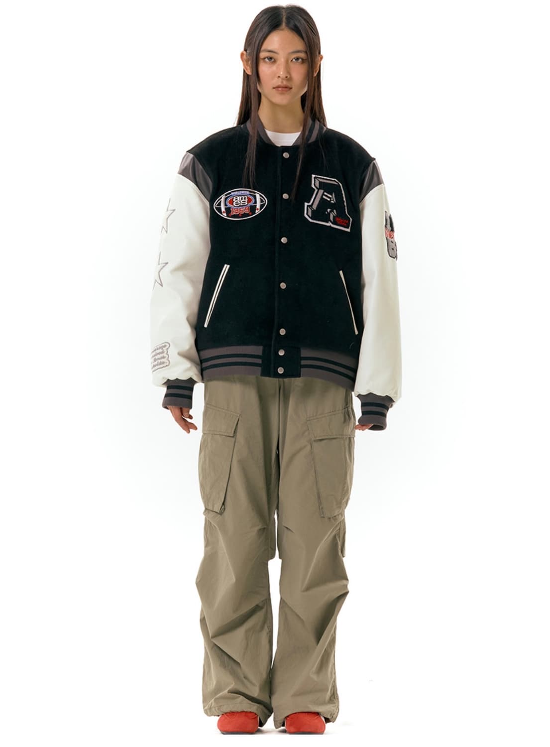 비스켓 야구점퍼 블랙 새상품 상품이미지2