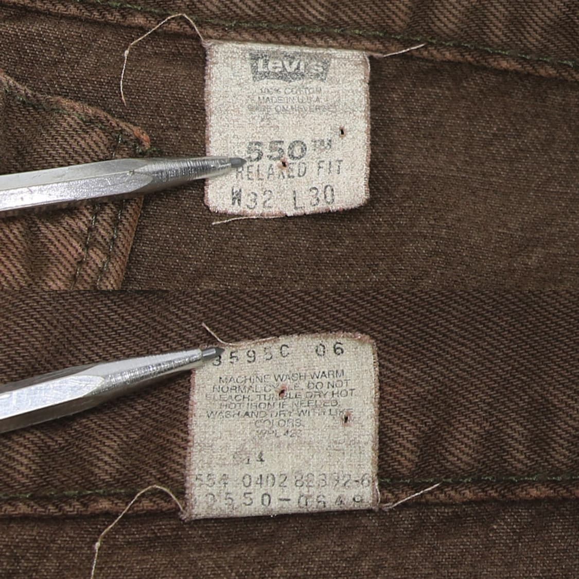 (착용컷) USA 리바이스 550 브라운 진 (남성용 31) 상품이미지7