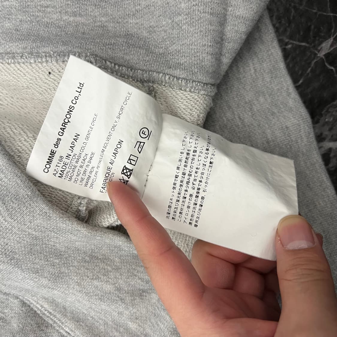 꼼데가르송 레드와펜 후드집업 그레이 상품이미지6