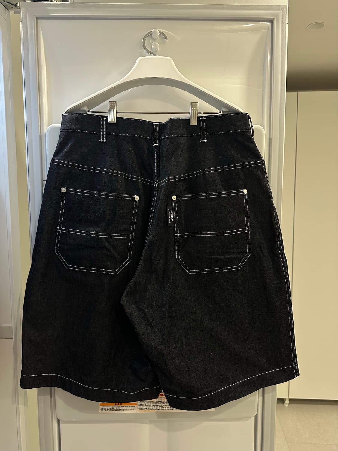 남성 꼼데가르송 옴므 흑청데님 하프팬츠 M 상품이미지2