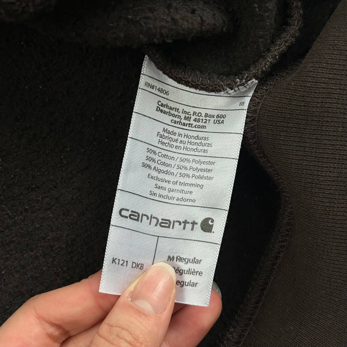Carhartt 칼하트 오리지널 핏 브라운 후드티 상품이미지6