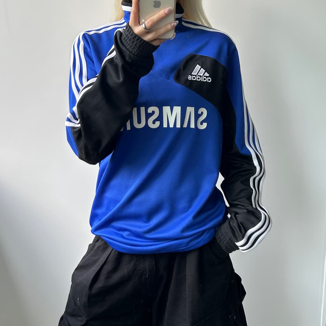 아디다스 삼선 백로고 배색 쉘탑 상품이미지1