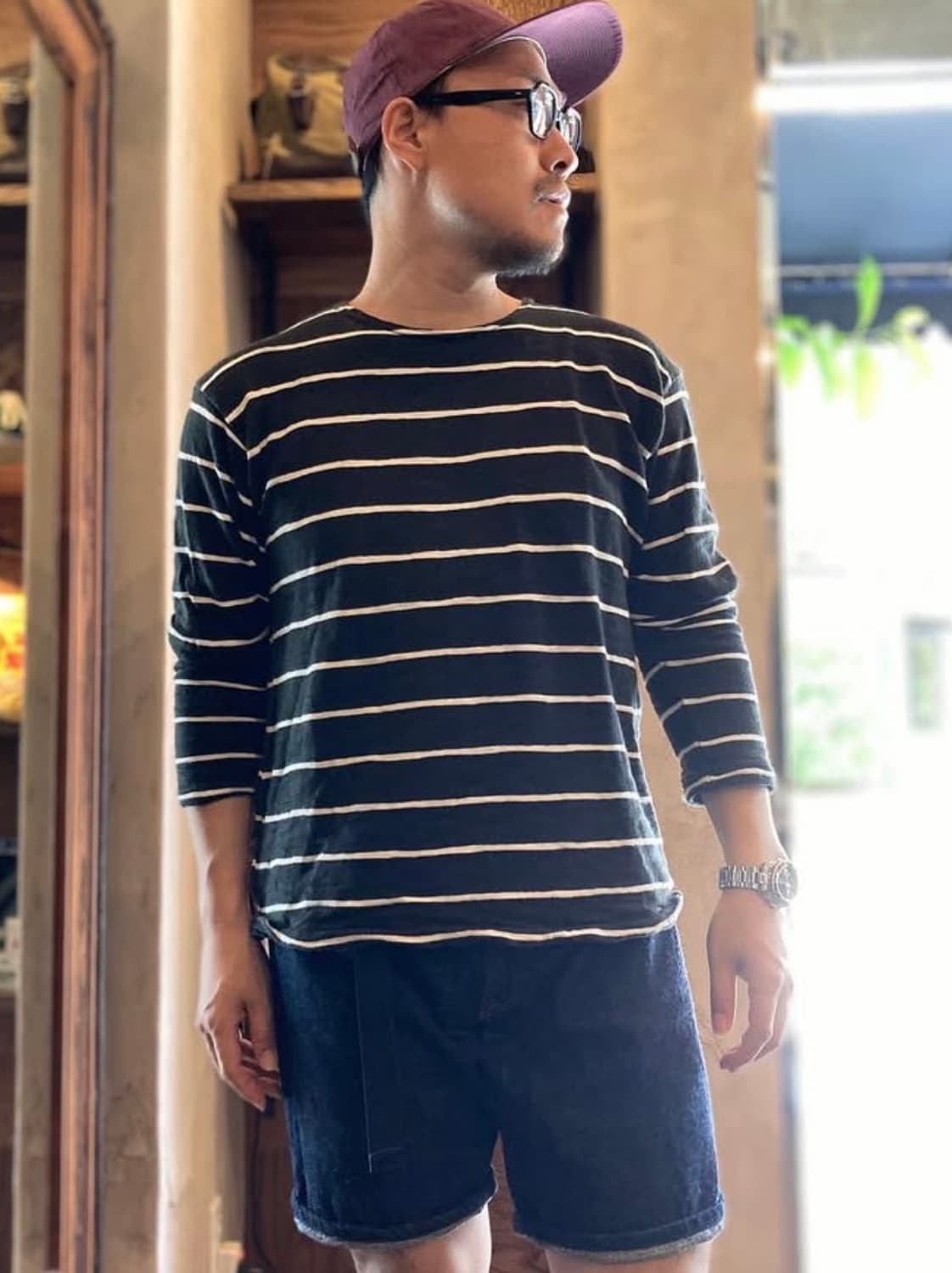 WAREHOUSE DUCK DIGGER COTTON BORDER LS 상품이미지1